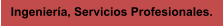 Ingeniería, Servicios Profesionales.